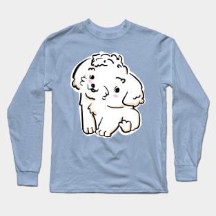 Cute White Shih Tzu Puppy Long Sleeve T-Shirt